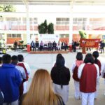 Feria de seguridad «Educación Vial Sí, 1×1» en Secundaria de Xochiteotla, Chiautempan