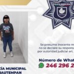 Detiene Policía de Chiautempan a femenina por intento de robo 